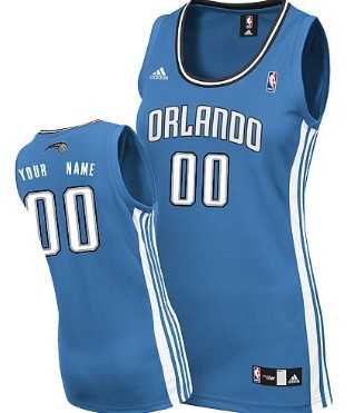 Women%27s Customized Orlando Magic Blue Jersey->customized nba jersey->Custom Jersey